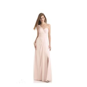 Bill Levkoff One Shoulder Formal Dress Gown Bridesmaid Prom dress Slit Size‎ 2